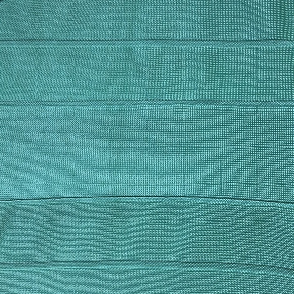 Y2K French Connection Classic One Shoulder Mint Green Bandage Dress - Picture 17 of 17